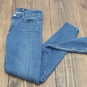 AG Adriano Goldschmied Reagan Paneled Zipper Skinny Jeans Size 27R
